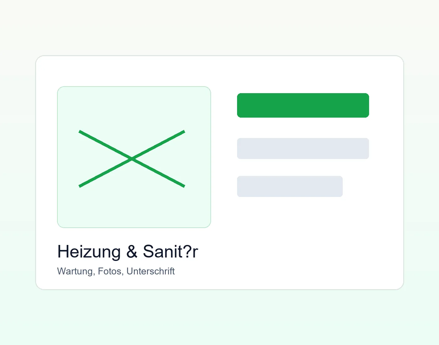 Digitaler Wartungsbericht für eine Heizungsanlage mit Checkliste, Fotos und Unterschrift.